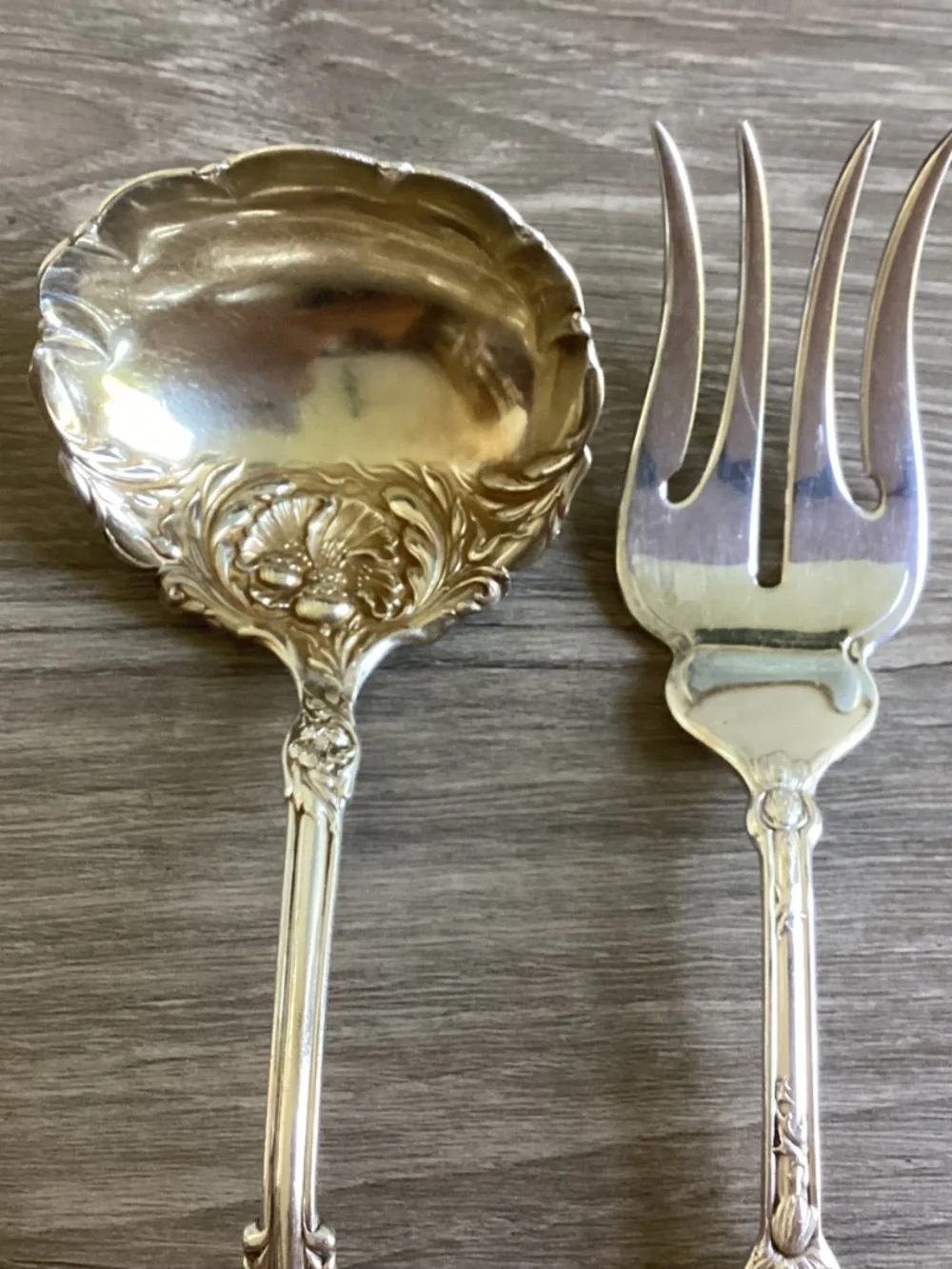 Antique Silver Plated Serving Utensils Lot Of 2 WM A Rogers A1 & S H Co Quadrupl